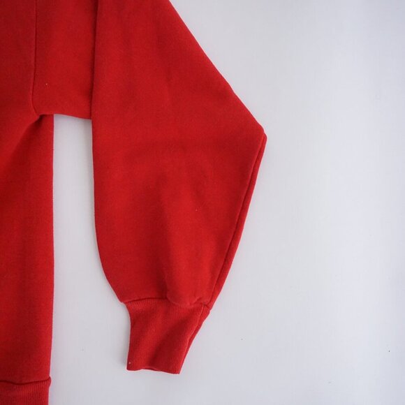 Vintage Jerzees Red Cat Kitten Embroidered Sweatshirt Grandma Chic Kitschcore M - Picture 4 of 11